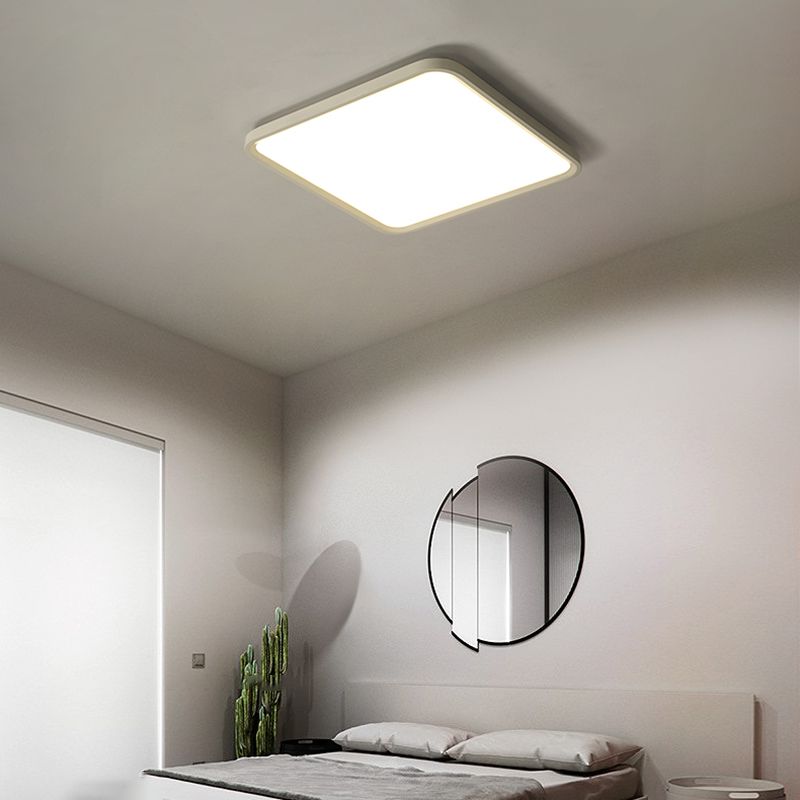 Lámparas de techo de montaje empotrado de aluminio Simplicity con iluminación empotrada cuadrada