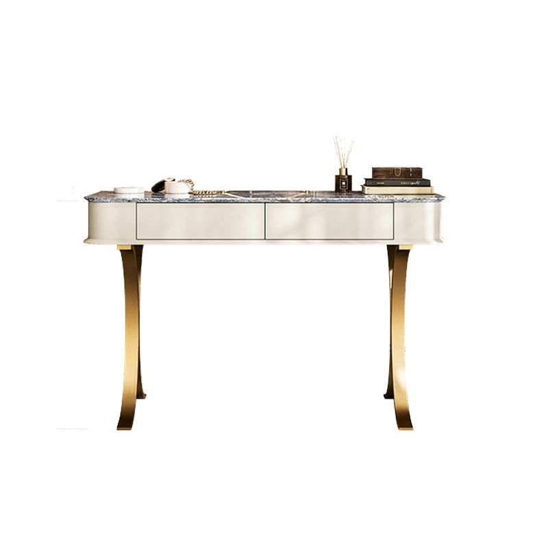 Bedroom Make-up Vanity Luxurious Stone Top Dresser with Padded Stool