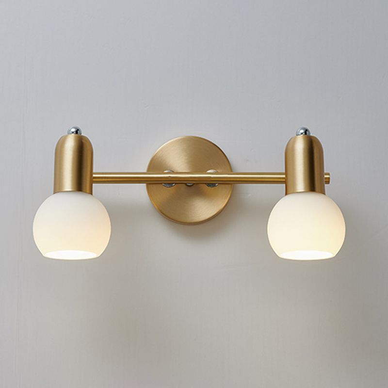 Luci da specchio vanità in metallo di lusso nordico luci in giù illuminazione vanità bagno in tonalità di vetro