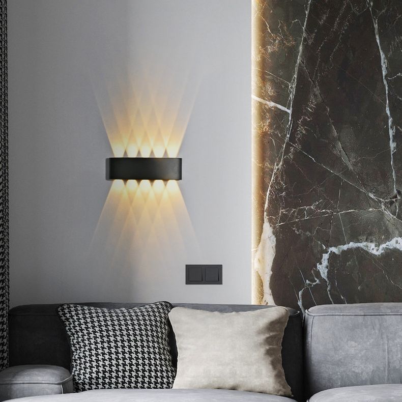 Moderner minimalistischer Stil nach oben und unten LED Wandleuchten Metallleuchten für Außenwand