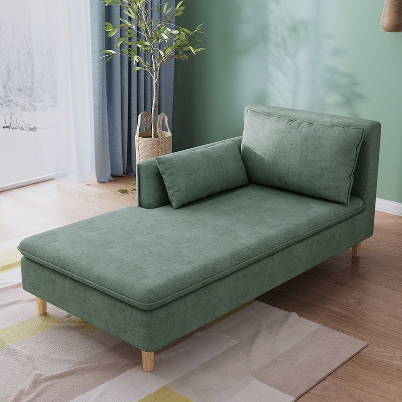 Modern Fabric Chaise Solid Wood Chaise Lounge Couch with One Armed