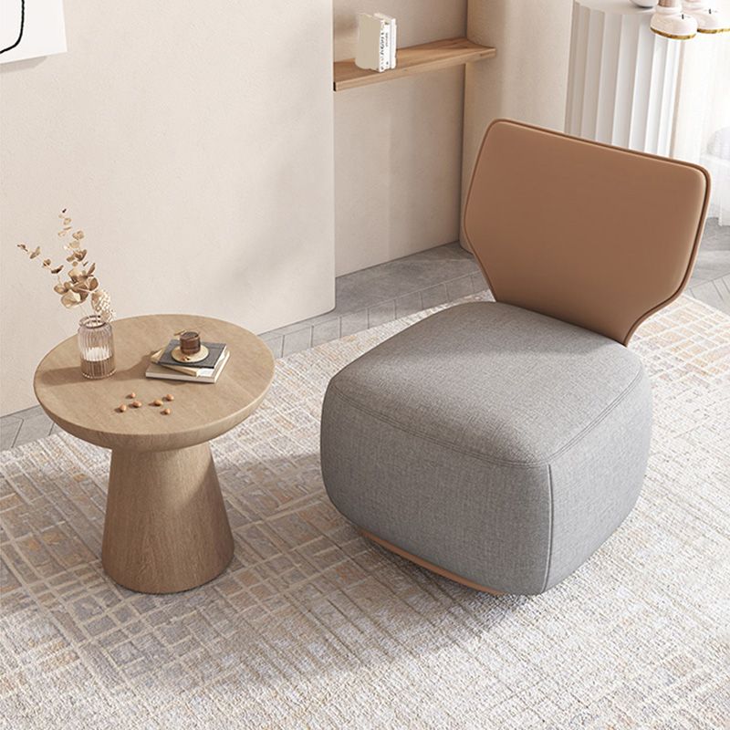 Industrial Upholstered Accent Chair Leather Tight Back Armless Chair