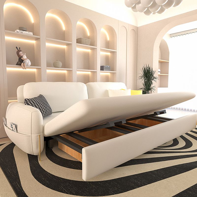 Faux Leather Sleeper Sofa Water Resistant Foldable Convertible Sofas