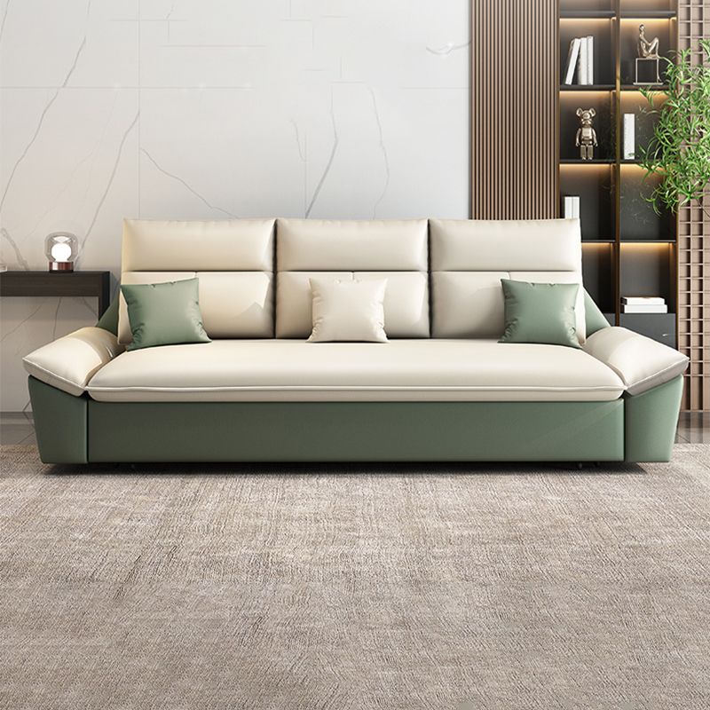Convertible Sofa Bed Flared Arm Sofa with Pillows with Storage