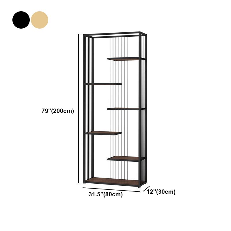 Industrial Style Bookcase Open Back Bookshelf for Home Office