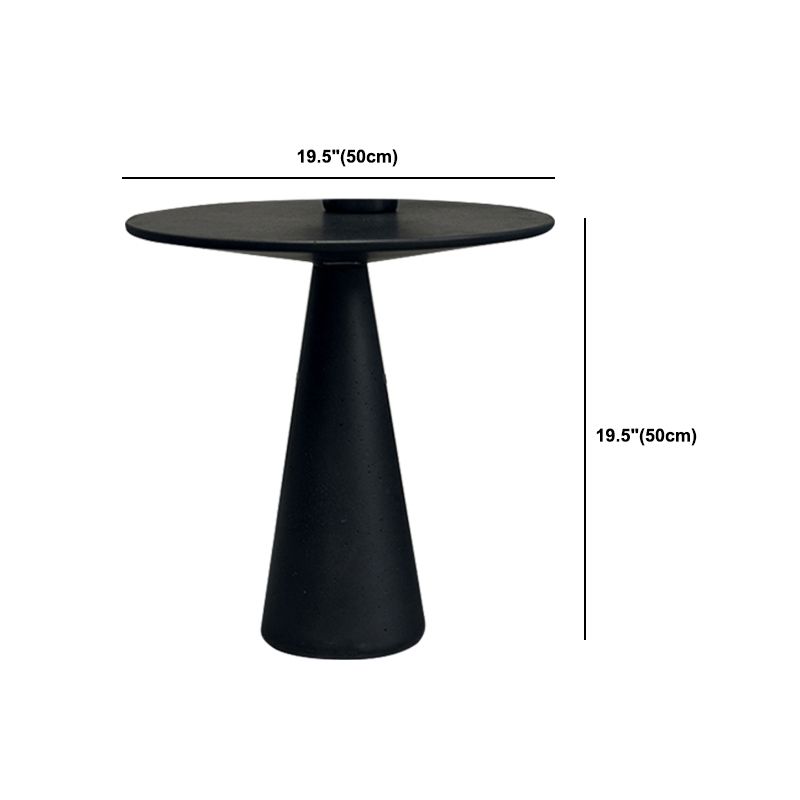 Mid-Century Metal Round Top Side Table 19.6-inch Pedestal End Table