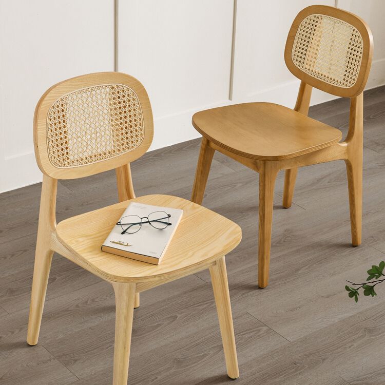 Solid Wood Dining Room Chairs Industrial Style Open Back Dining Chair