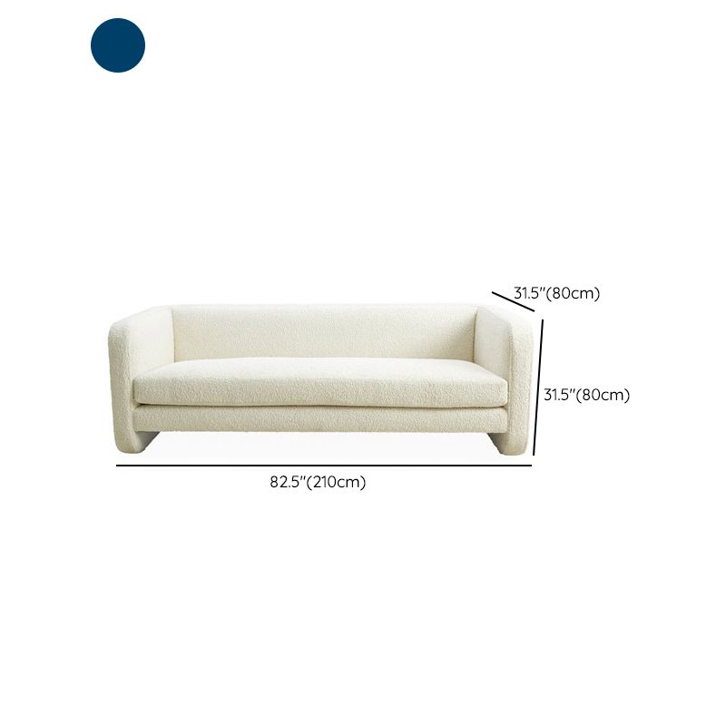 Contemporary Velvet Tuxedo Arm Sofa Loose Back Settee for Living Room