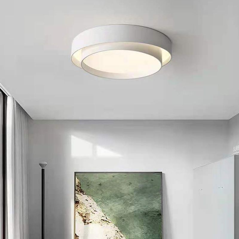 Plafonnier encastré en métal à Double cercle, luminaire de plafond encastré à LED Simple