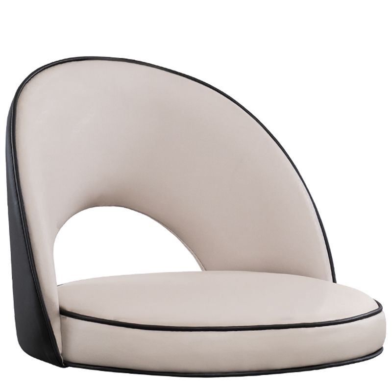 Swivel Adjustable Height Bar Stools Glam Style Faux Leather Bar Stool with Black Base