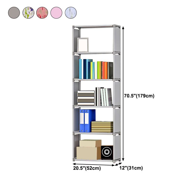 Contemporary Style Plastic Bookshelf Open Bookcase for Living Room