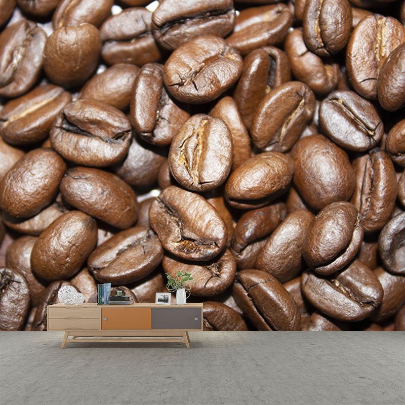 Coffee Beans Mural Wallpaper Modern Decoration for Coffe Shop, Custom Size Available