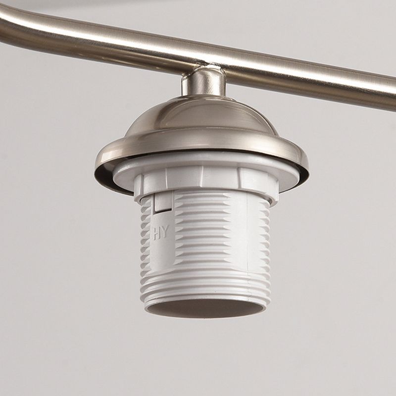 3/4-Light Modern Style Nickle/Chrome Shaded Statement Linear Kitchen Island Light