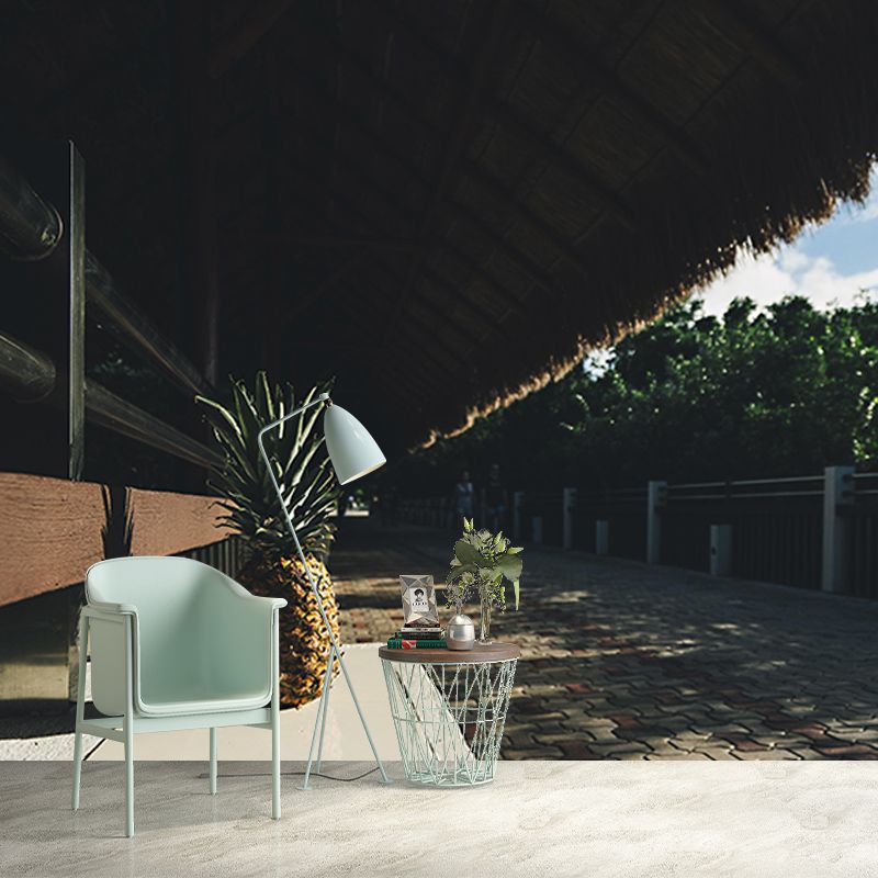 Tropical Scenery Mildew Resistant Wallpaper Environmental Sleeping Room Wall Mural