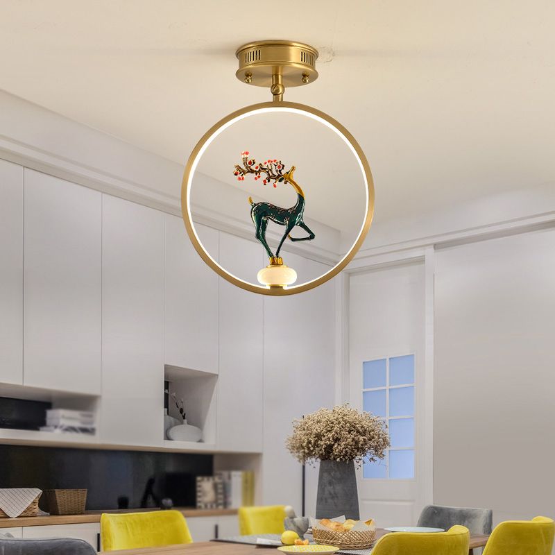 Modern Style Linear Shade Ceiling Light Metal Ceiling Light Fixture for Bedroom