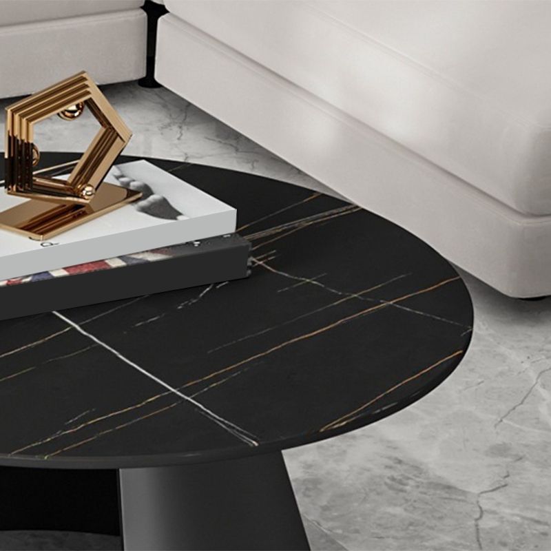 Glam Cocktail Table Pedestal/3 Legs Slate Round Single Coffee Table