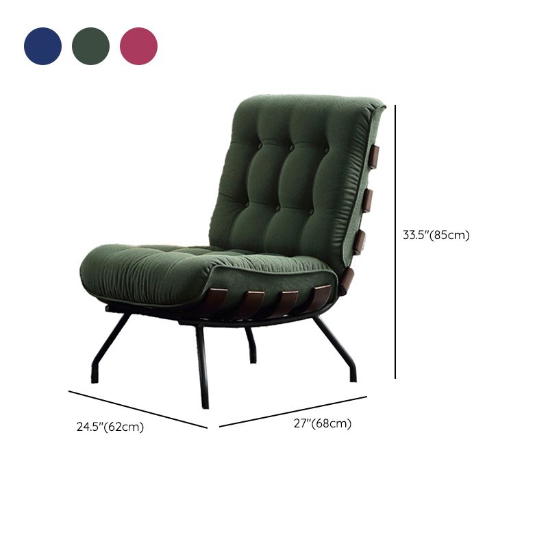 Contemporary Solid Color Upholstered Chair 4 Legs Armless Chair