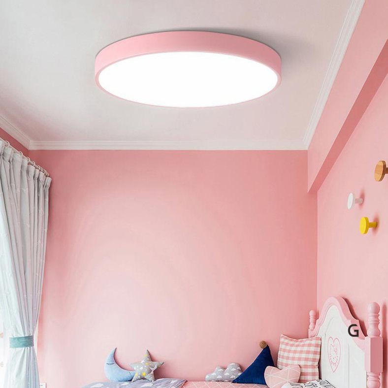 Minimalistische Macaron inbouw LED-lamp rond plafondarmatuur met acrylkap