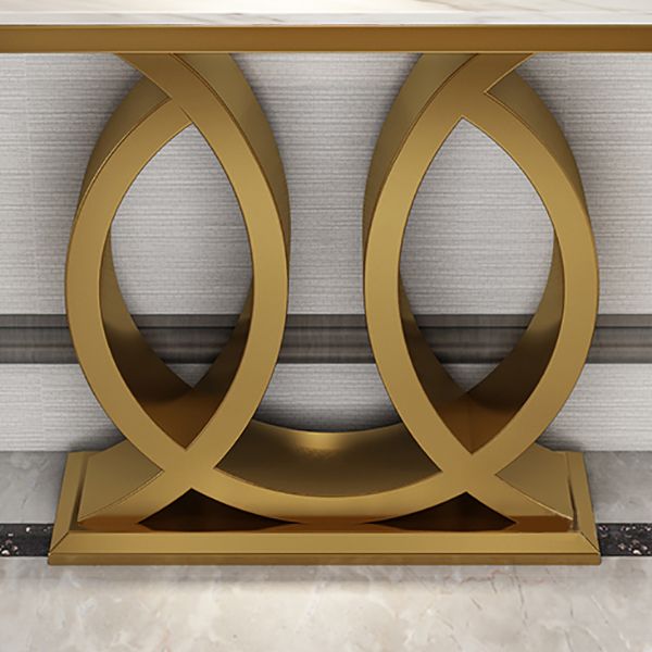 Glam Rectangle Console Accent Table Metal Sofa Console Table for Hall