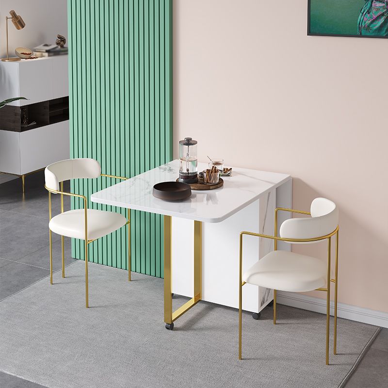 Contemporary Style Dining Table Folding Dining Site Table,59"L x 29.5"W x 29.5"H