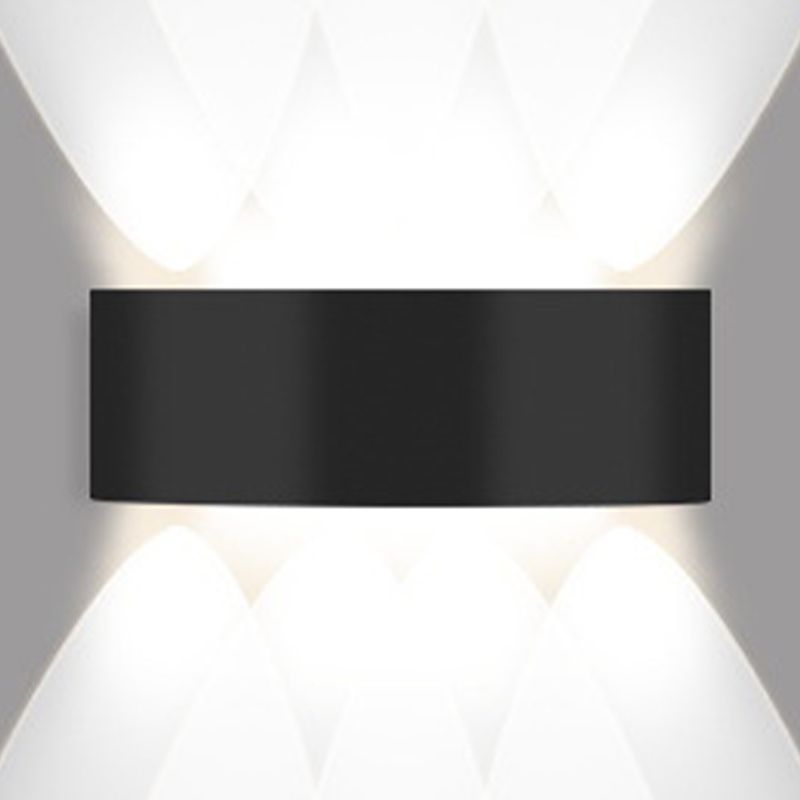 Moderne Aluminium -Wandleuchte geometrische schwarze Multi -Licht -Wandwaschmaschine für draußen