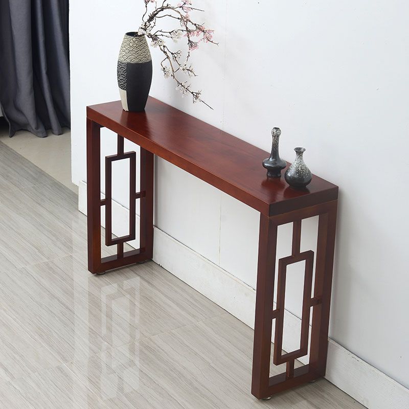 Solid Wood Console Table Rectangle Accent Table for Hall , 29.53-inch Tall