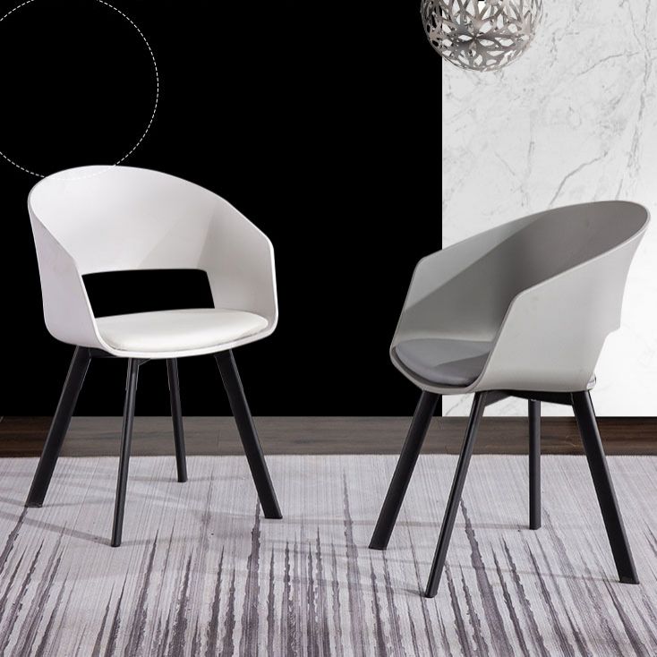 Silla de comedor de cocina industrial de metal Sillón con respaldo abierto