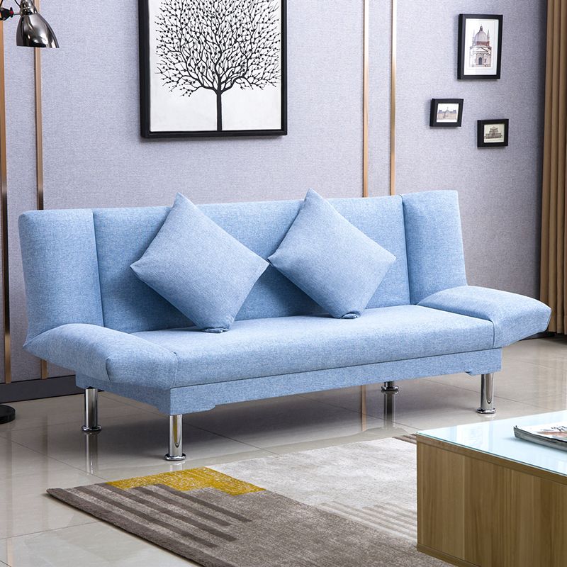 Silver Transitional Modern Tight Back Sofa Bed 29.53"High Armless Sofa Bed