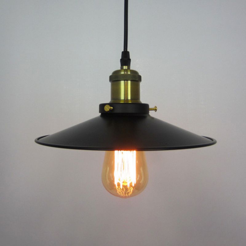 Industrial Style Pendant Light Fixtures with Metal Shade for Living Room Coffee Shop