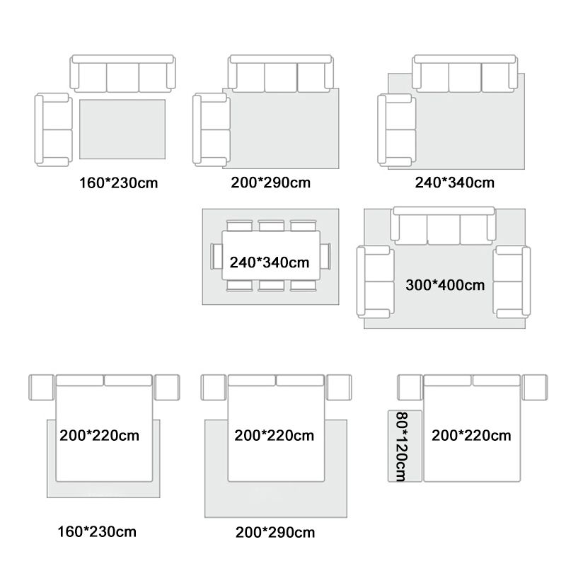 Green Living Room Area Carpet Color-Blcked Polyester Area Rug Stain Resistant Rug