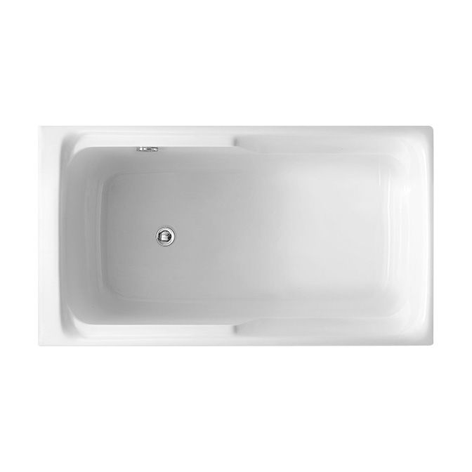 Back to Wall Small Tub Modern Soaking Rectangular Bathroom Bathtub