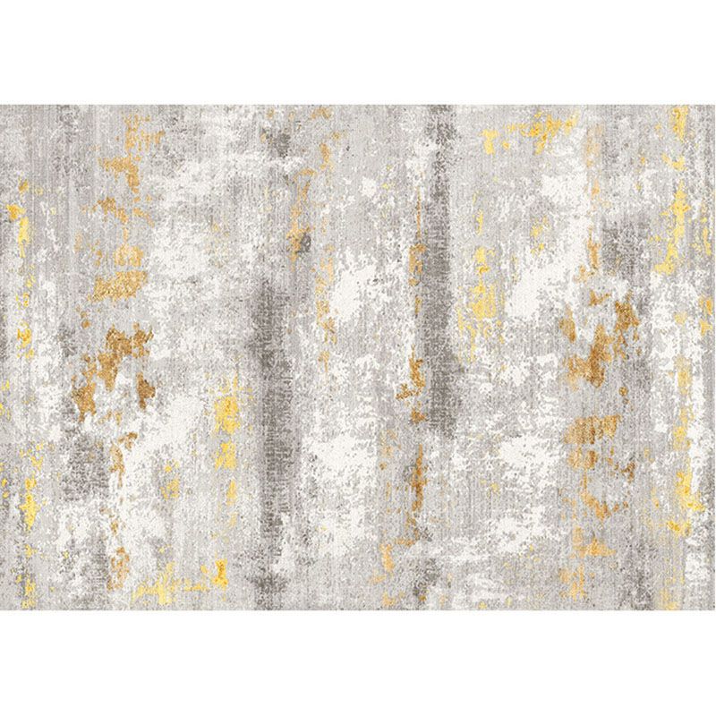 Apricot Tone Luxury Area Rug Polyester Blooming Traces Carpet Easy Care Rug for Home Decoration