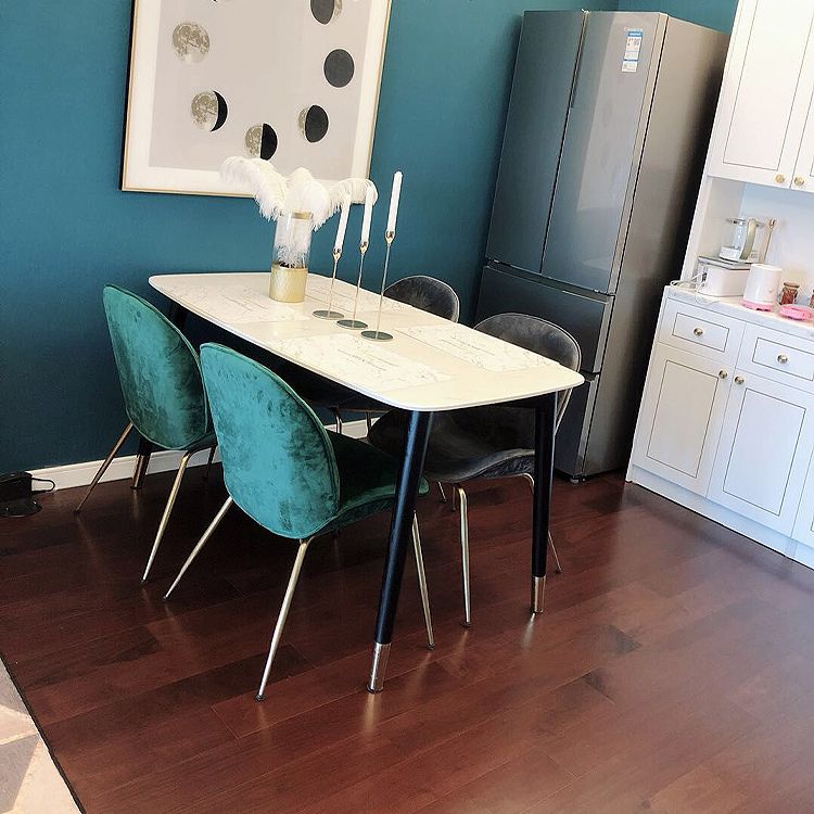 Stone Table Contemporary Style Rectangle Dining Site Table with 4 Legs