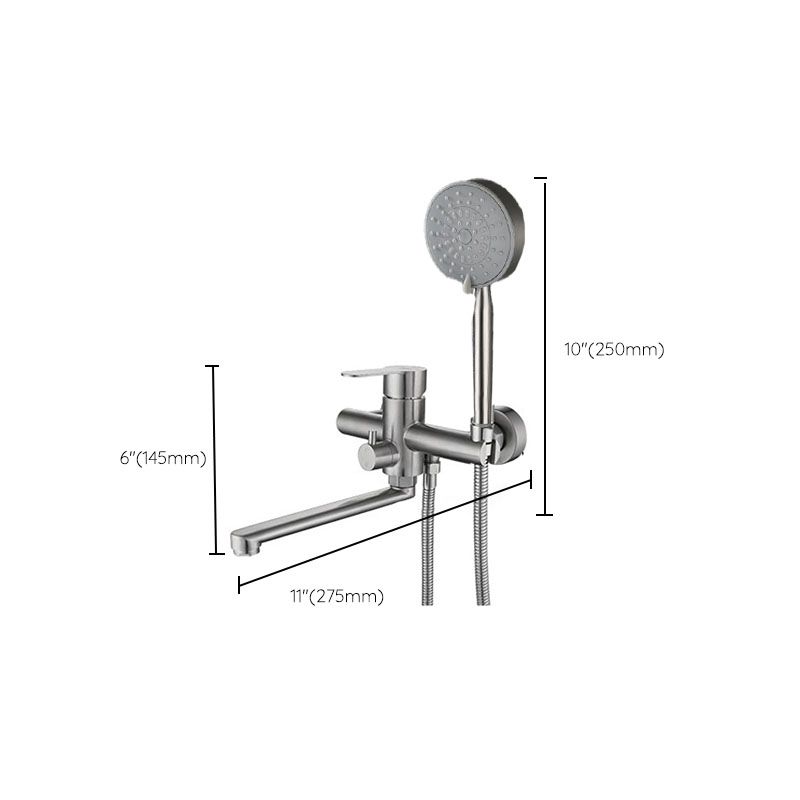 Bathroom Bathtub Faucet Rod Handle Handheld Shower Head Bathtub Faucet