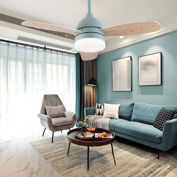 Colorful Ceiling Fan Light Fixture Contemporary LED Ceiling Flush Mount for Kids' Room