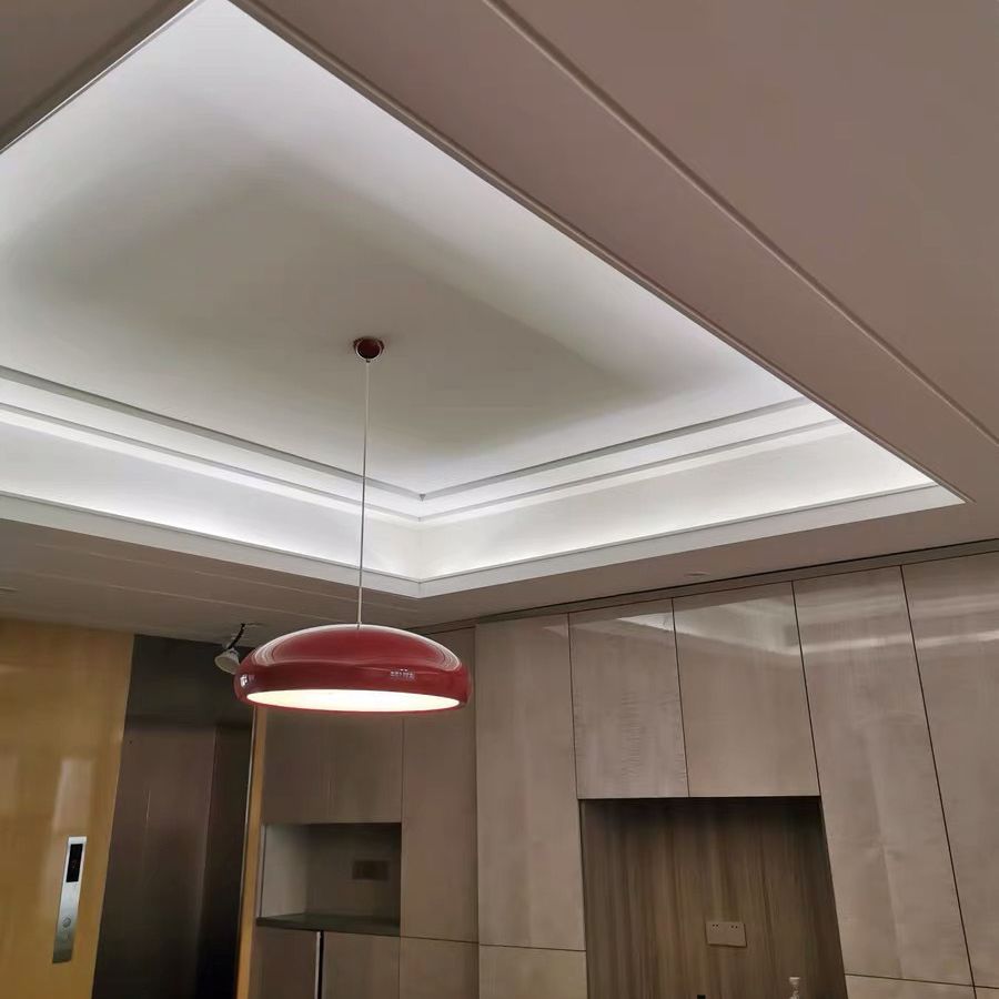 Nordic Macaroon Style Dome Shade Hanging Light Polished Aluminum Lighting Fixture for Dining Room