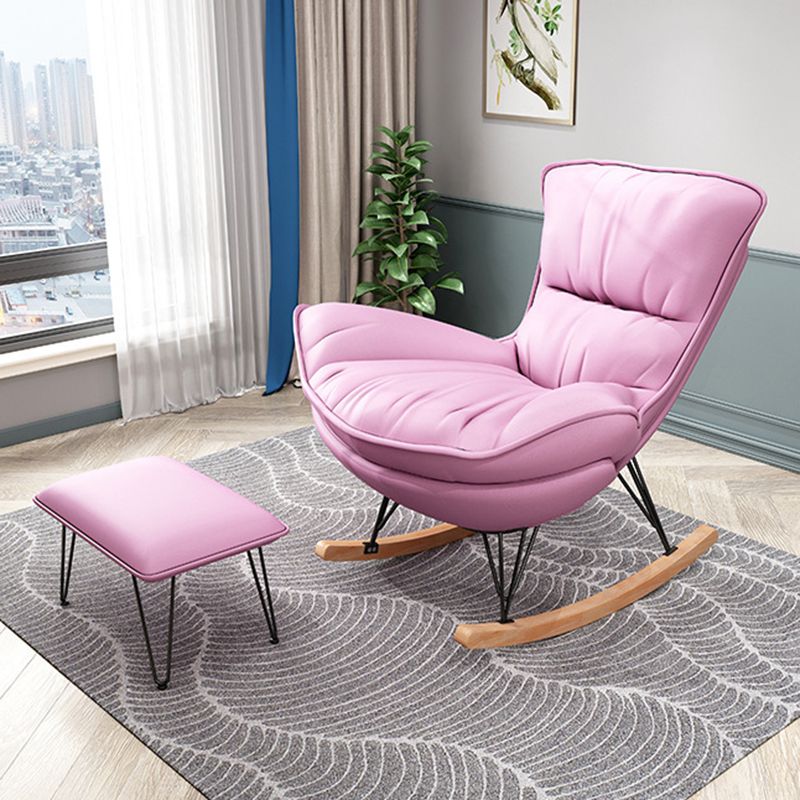 Rocker Chair Whole Colored Scratch Resistant Modern Fabric Rocker Chair with Ottoman