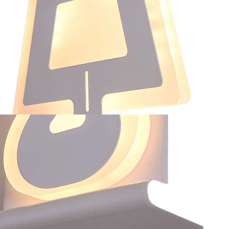 Moderne LED -Wandleuchten mit Acrylschatten schwarz/weißer Schreibtisch -Lampen -Wandbeleuchtung in warmem/weißem Licht