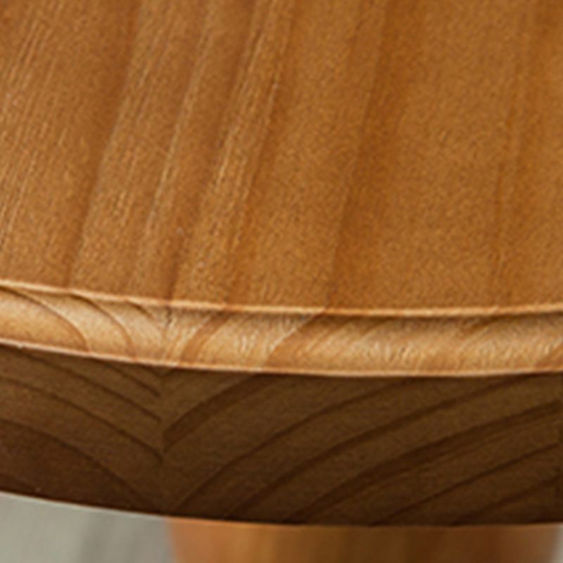 Pedestal Base Round Wooden Table in Brown Modern Style Coffee Table