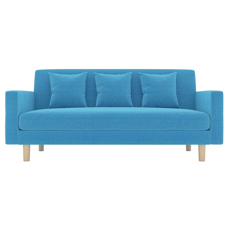 Modern Loose Back Standard Slipcovered with Storage Square Arm Sofa