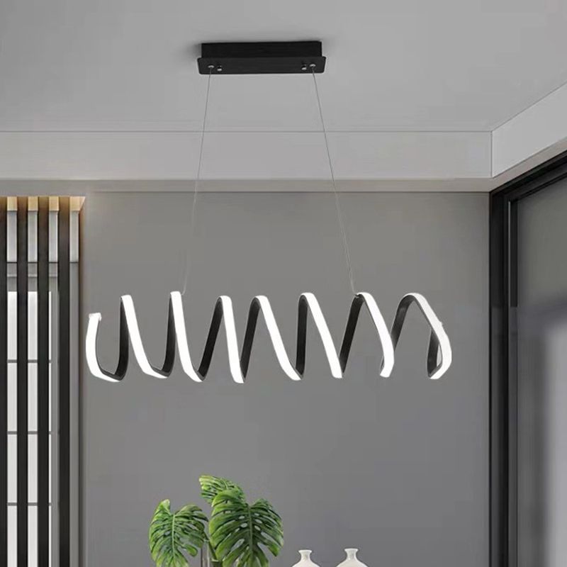 Triangolo/Trapezoide Acrilico Kit lampada sospesa Kit lampadario nero a LED contemporaneo in luce calda/bianca/naturale