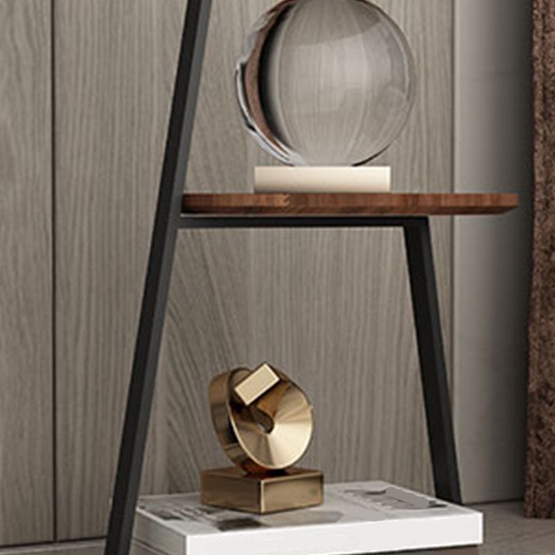 14.56 inch Wide Scandinavian Style Side End Table Metal Abstract Side Accent Table