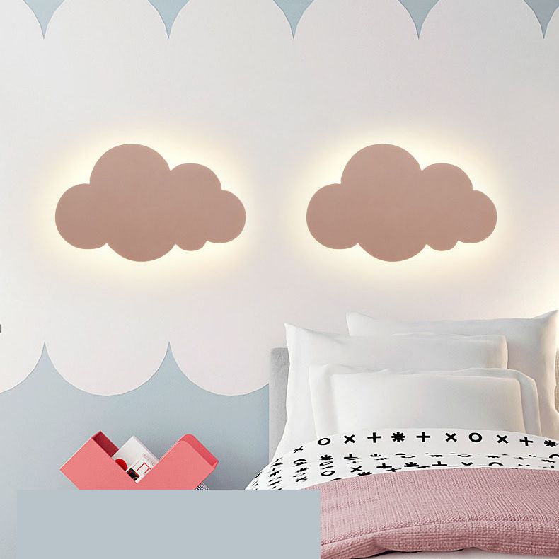 Cloud Metal Wall Sconce Lighting Minimalist Style LED Wall Lighting Fixture for Bedroom