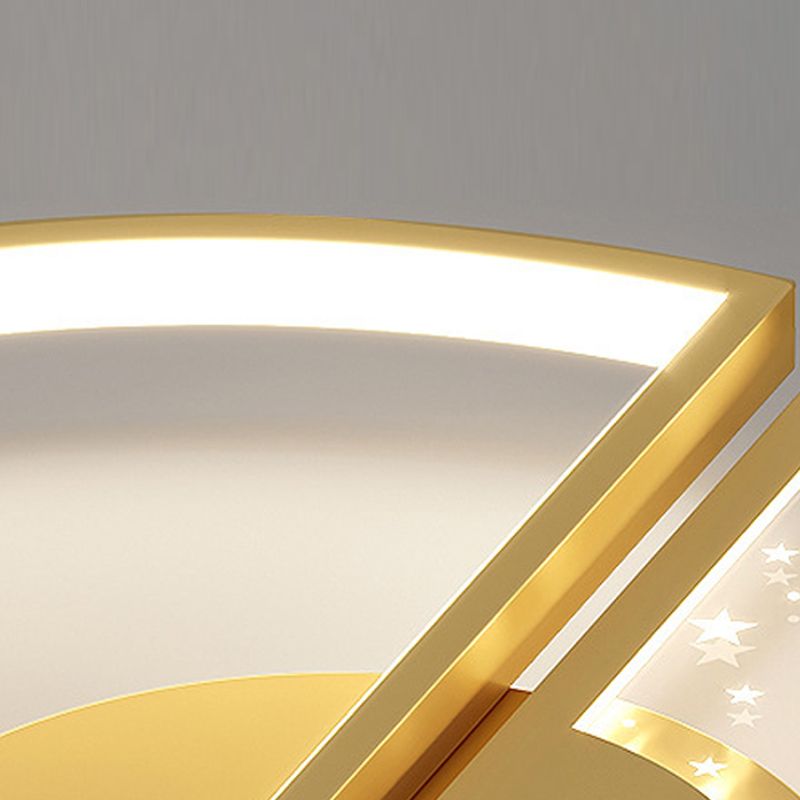 Cirkelvormige plafondlamp in Scandinavische stijl, metalen LED-slaapkamer, plafondgemonteerde lichtarmatuur