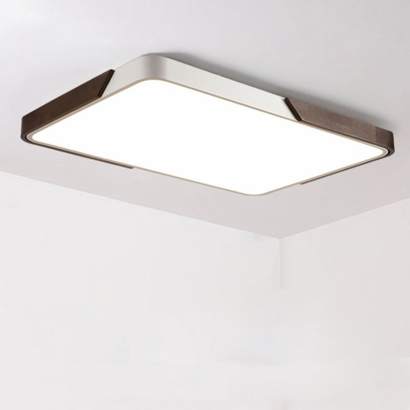 Plafonnier LED en acrylique blanc à 1 lumière, plafonnier géométrique moderne à montage en surface