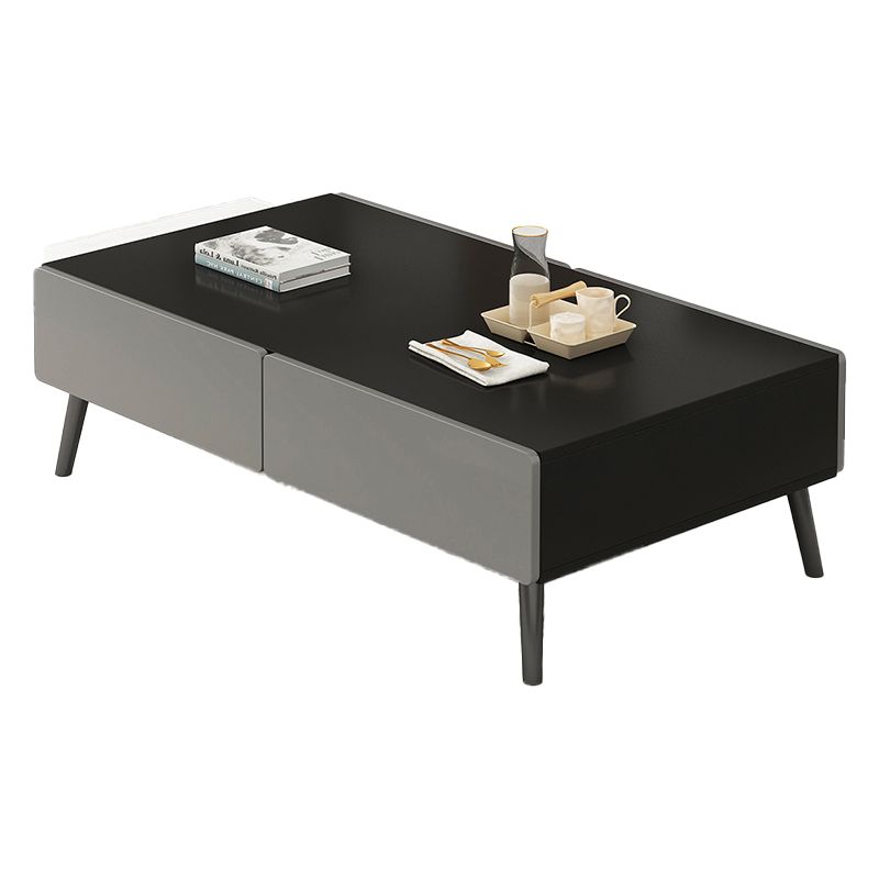 Rectangle Single Coffee Table Four Legs Coffee Table with Storage
