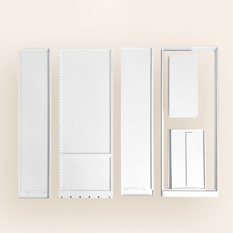 Metal Closed Back Bookshelf Modern Standard Storage Bookcase