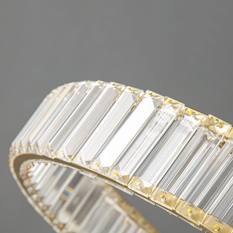 Contemporary Island Light Fixtures Oval Hanging Lamp with Crystal for Dining Room