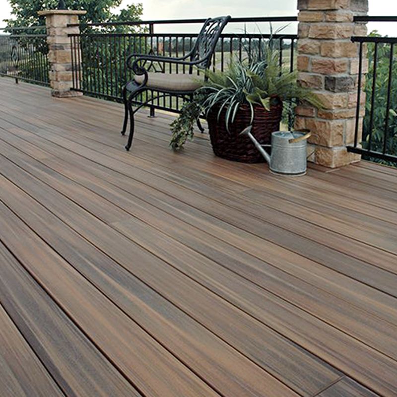 Contemporary Hardwood Deck Tiles Wire brushed Nail Tile Flooring