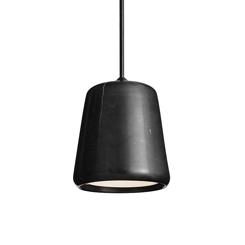 Sala de estar de 1 cabeza iluminación nórdica blanca/negra de lámpara colgante con sombra de mármol de campana